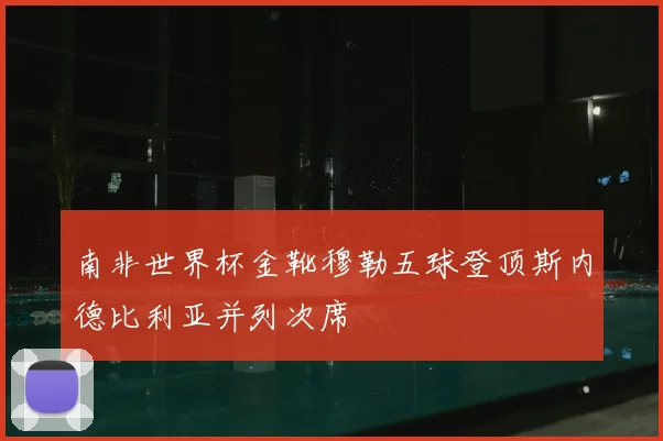 南非世界杯金靴穆勒五球登顶斯内德比利亚并列次席